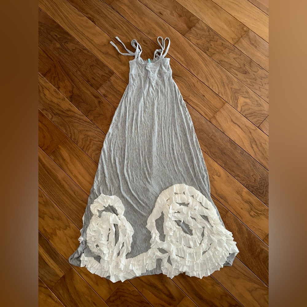 Pixie Girl Stylish Gray Dress with Ruffle Detail